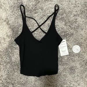 EUC Vuori Women’s Rib Crop Tank - Black